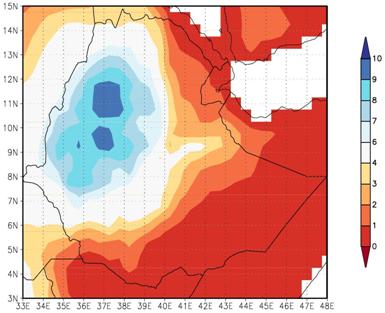 rainfall ethiopia figure ethiopian climatology mm over